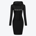 Autumn Winter Women Hoodies Sweatshirts Long-sleeved Dress