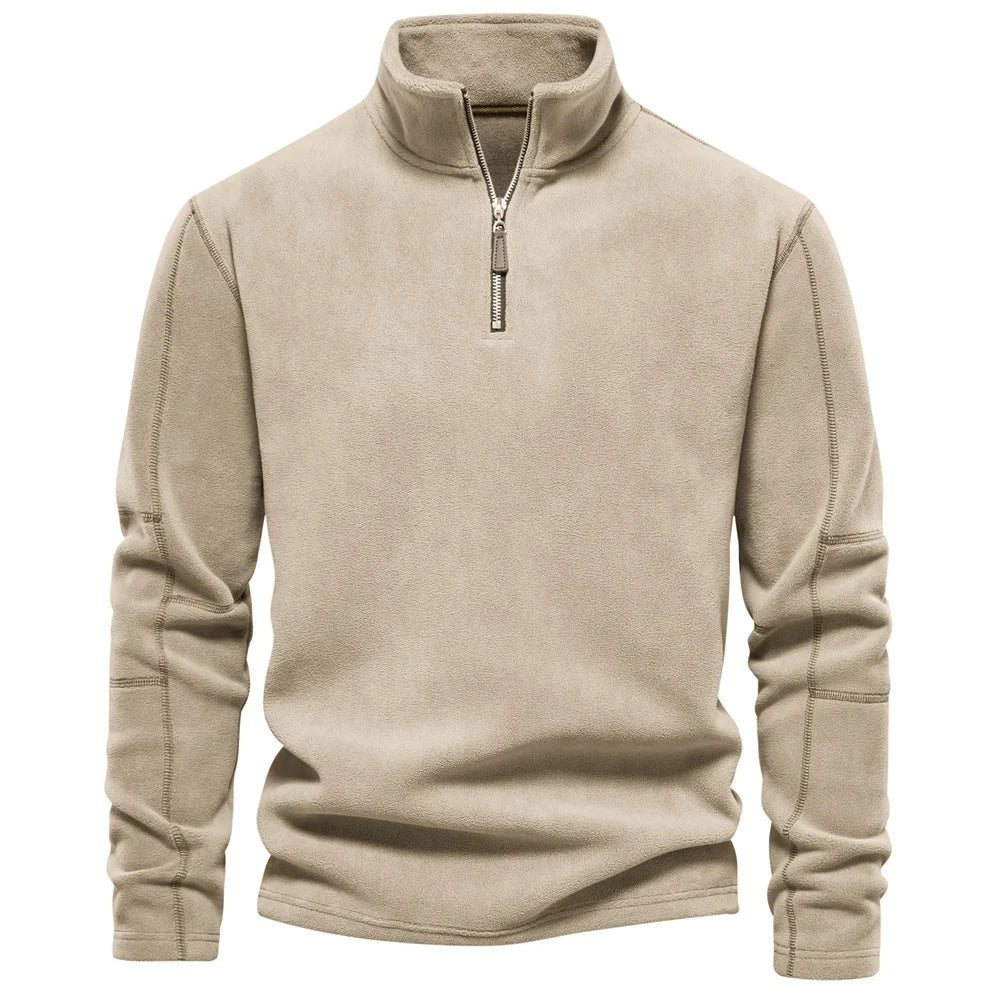 Fashion Personality Stand-Collar Zippered Sweatshirt