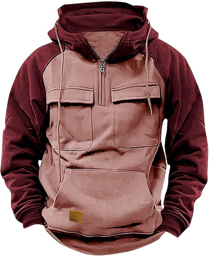 Fall Winter Retro Cargo Hoodie