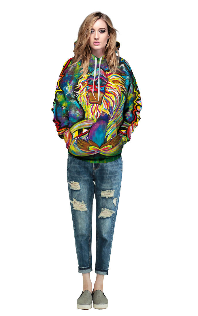 Monkey 3D Print Hoodie