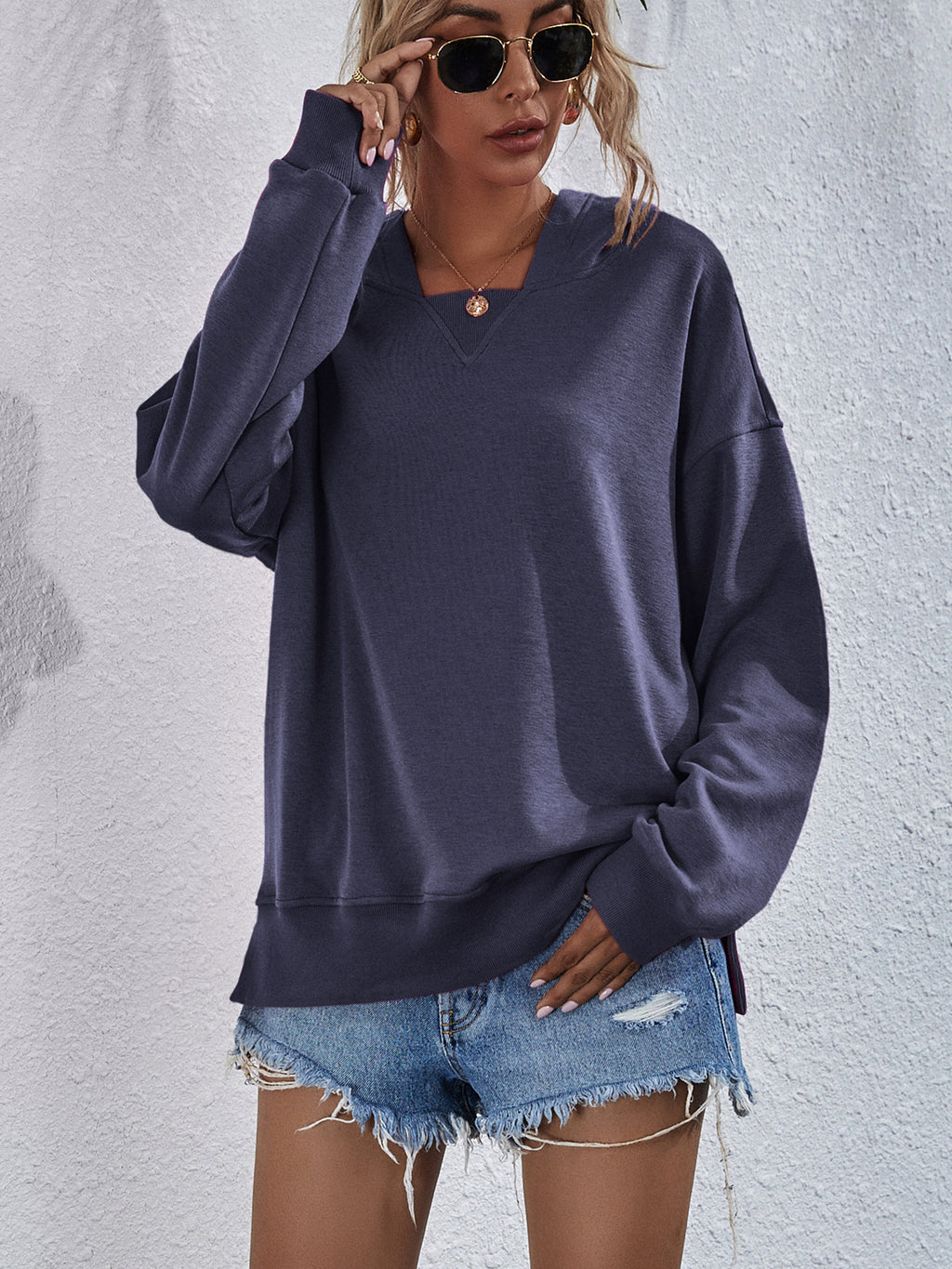 Women's Hoodie Sweatshirt - Casual Long Sleeve Top