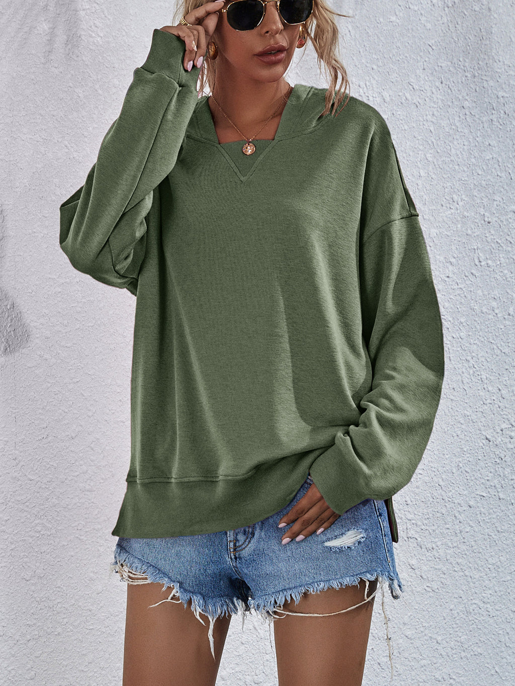 Women's Hoodie Sweatshirt - Casual Long Sleeve Top