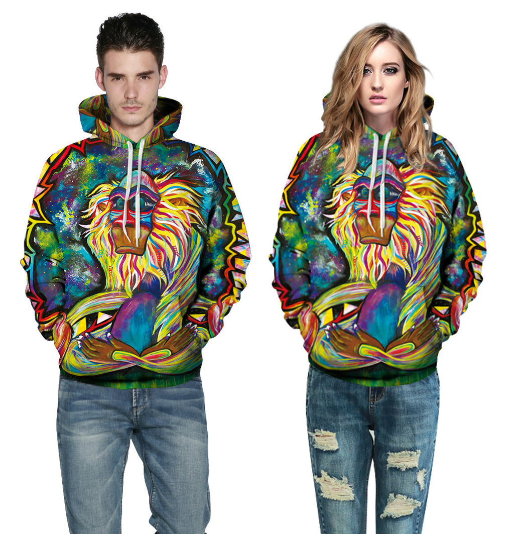 Monkey 3D Print Hoodie
