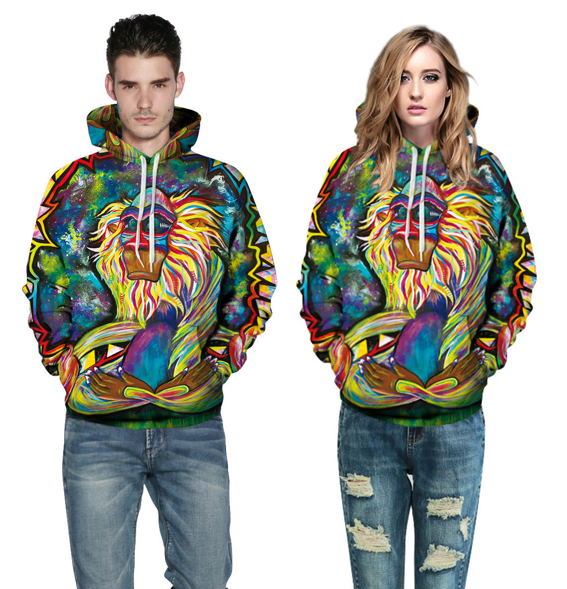 Monkey 3D Print Hoodie