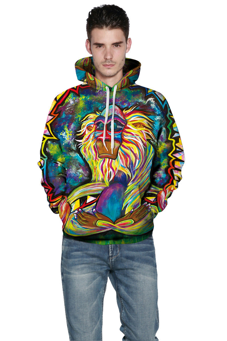 Monkey 3D Print Hoodie