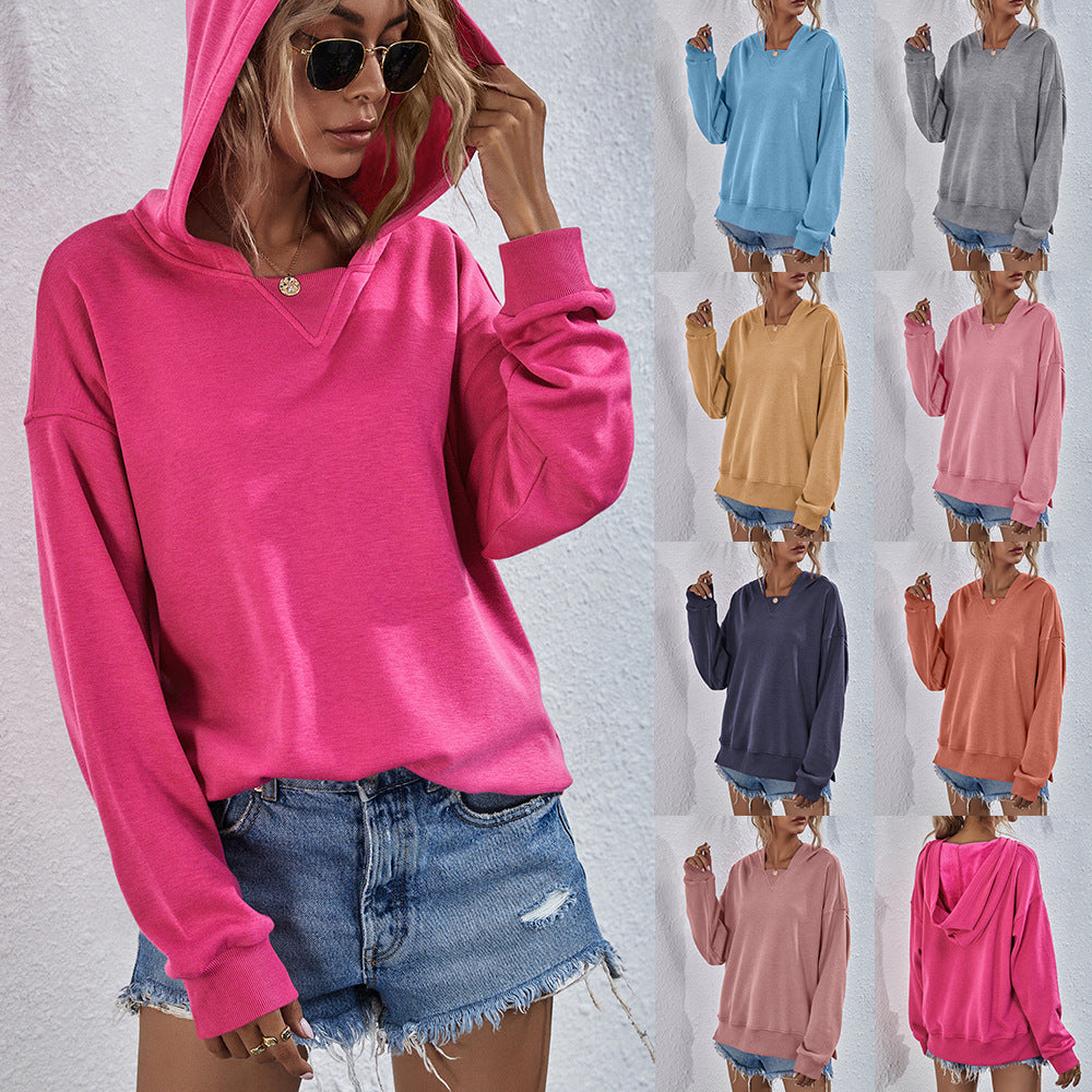 Women's Hoodie Sweatshirt - Casual Long Sleeve Top