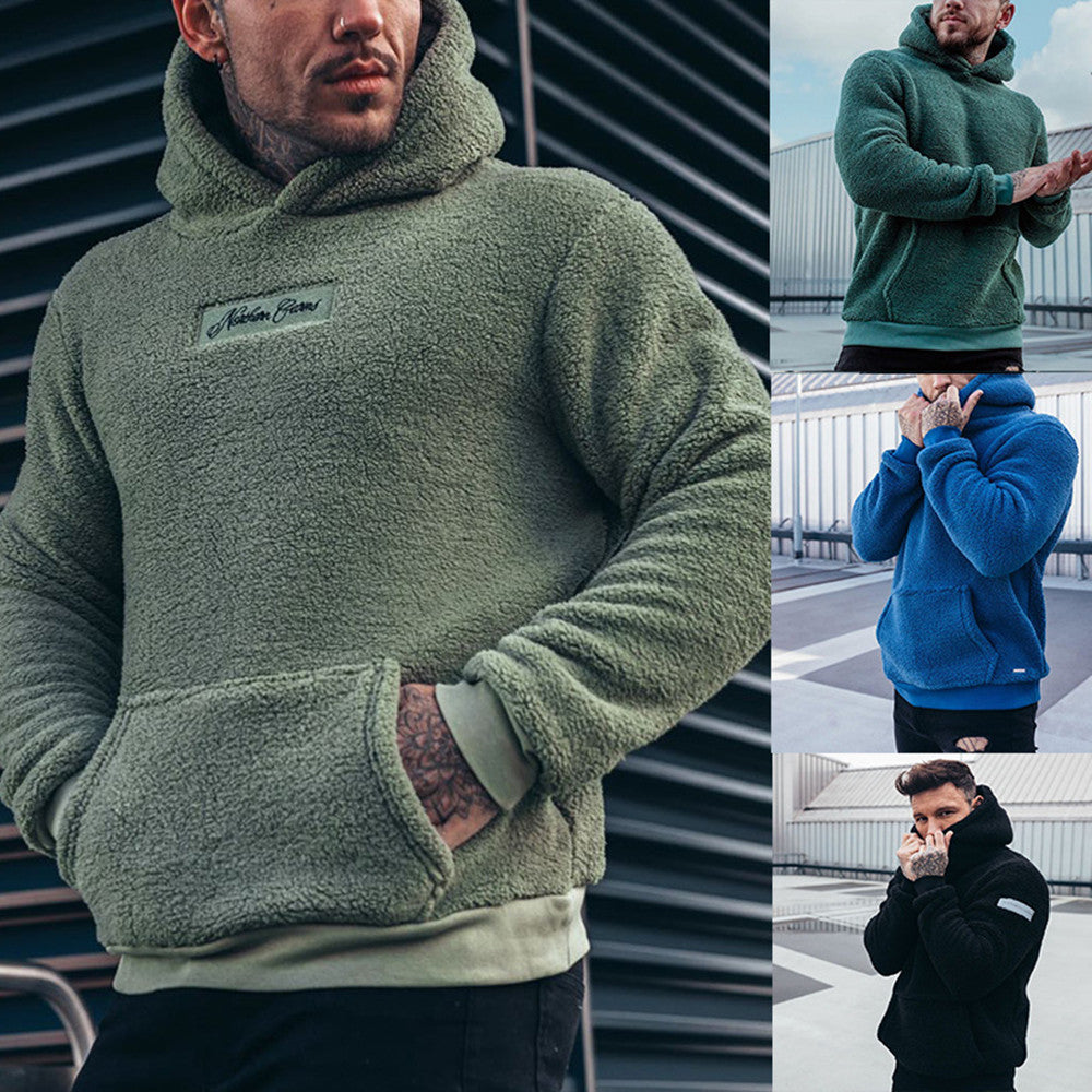 Men's Plush Hoodie Sweatshirt