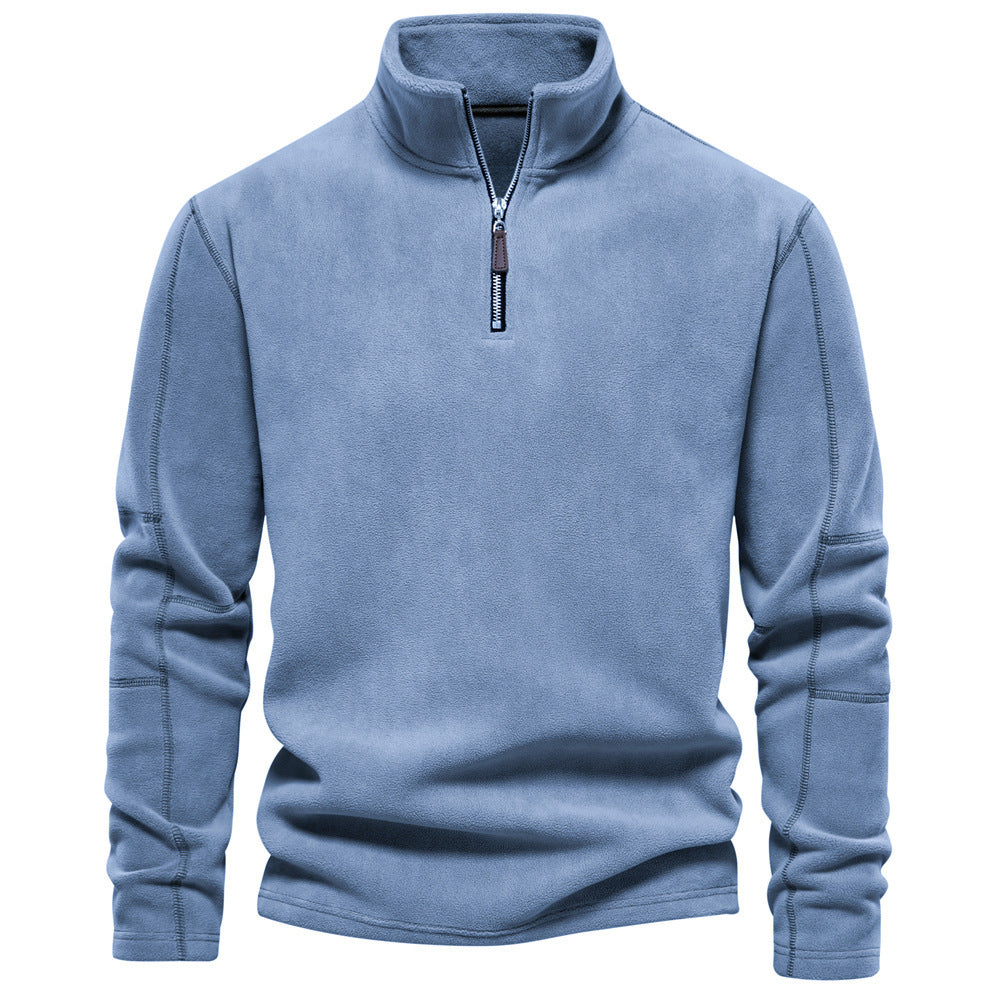 Fashion Personality Stand-Collar Zippered Sweatshirt