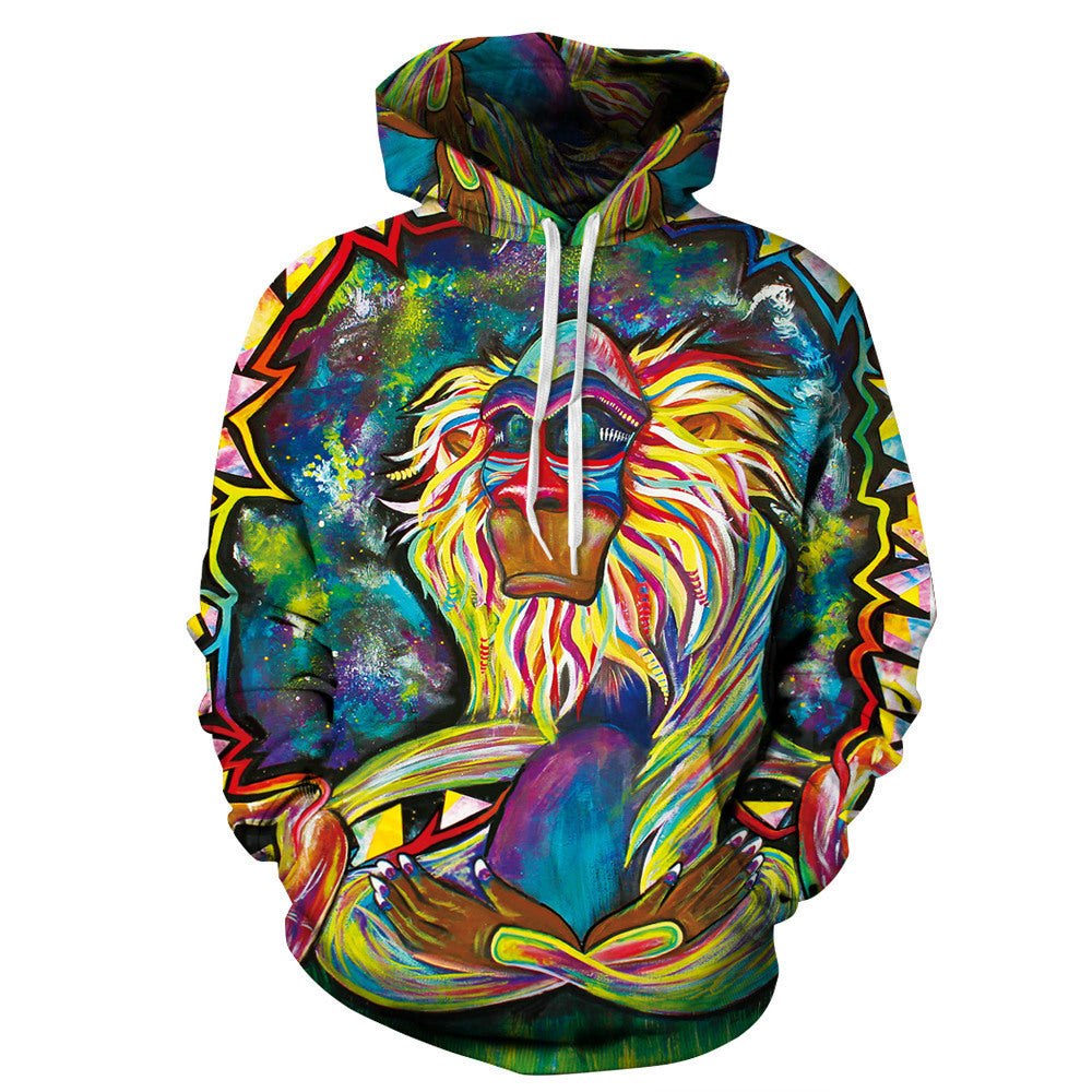 Monkey 3D Print Hoodie