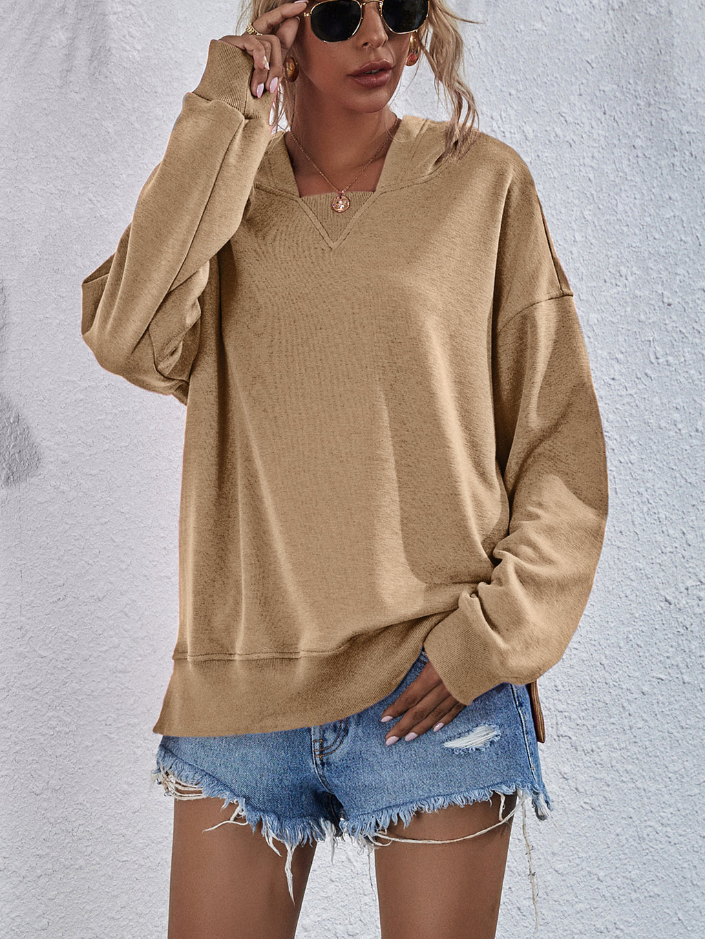 Women's Hoodie Sweatshirt - Casual Long Sleeve Top
