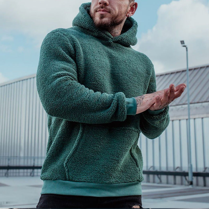Men's Plush Hoodie Sweatshirt