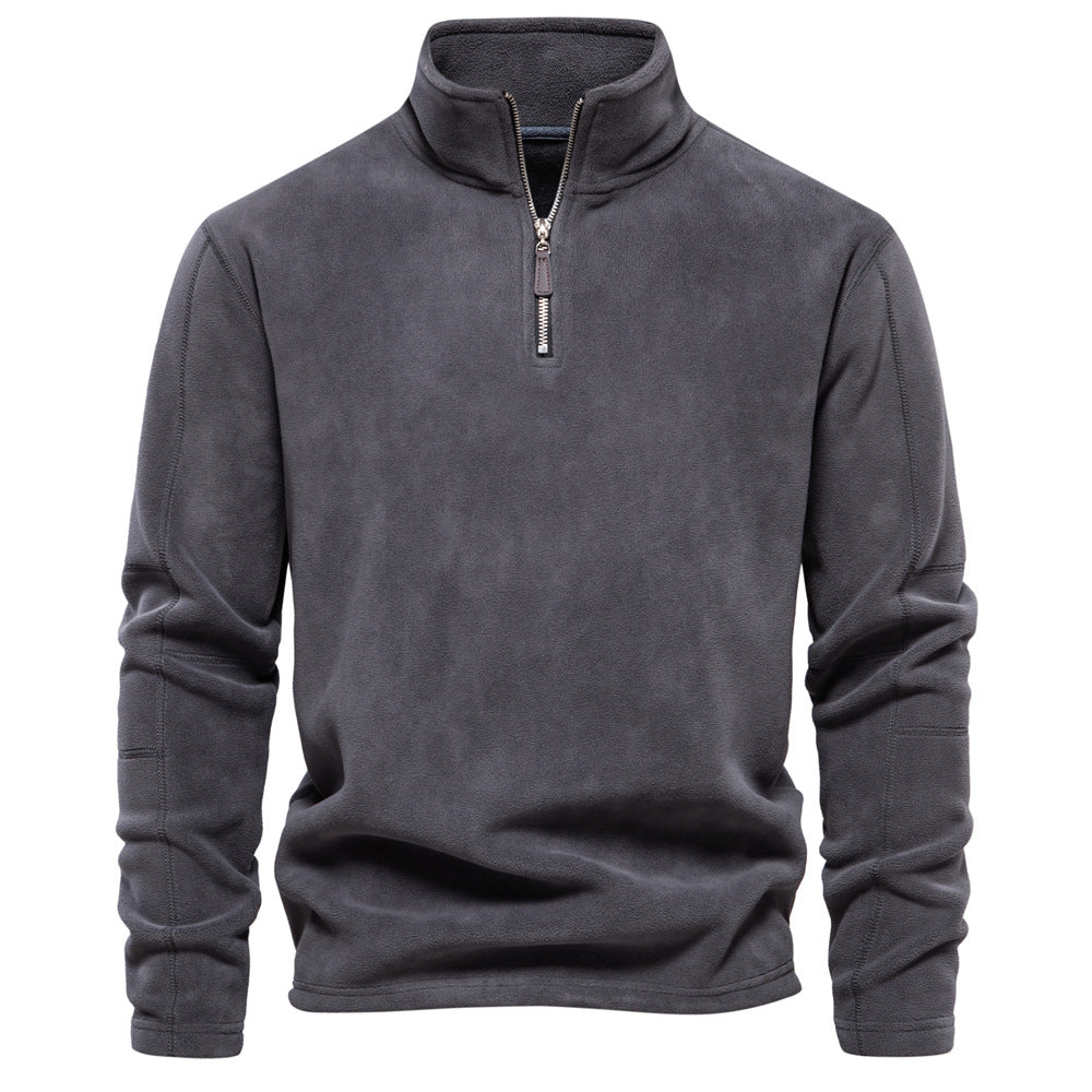 Fashion Personality Stand-Collar Zippered Sweatshirt
