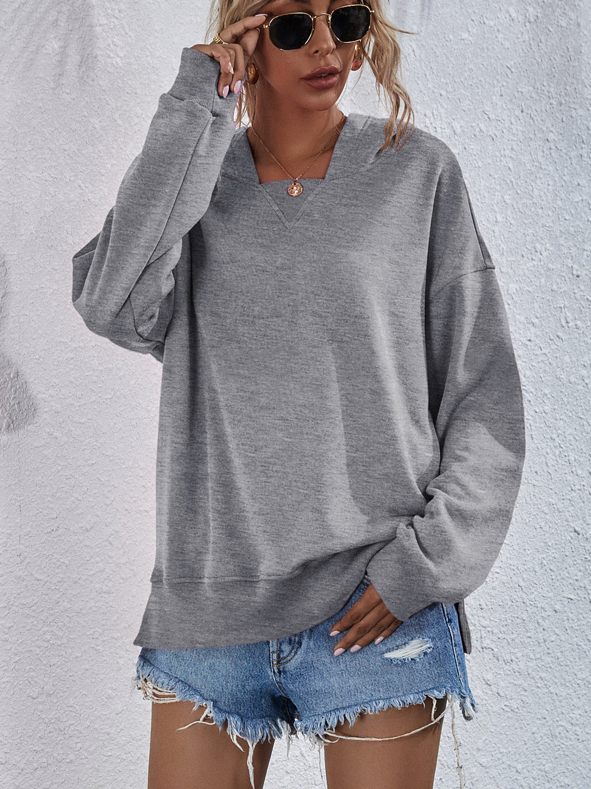 Women's Hoodie Sweatshirt - Casual Long Sleeve Top