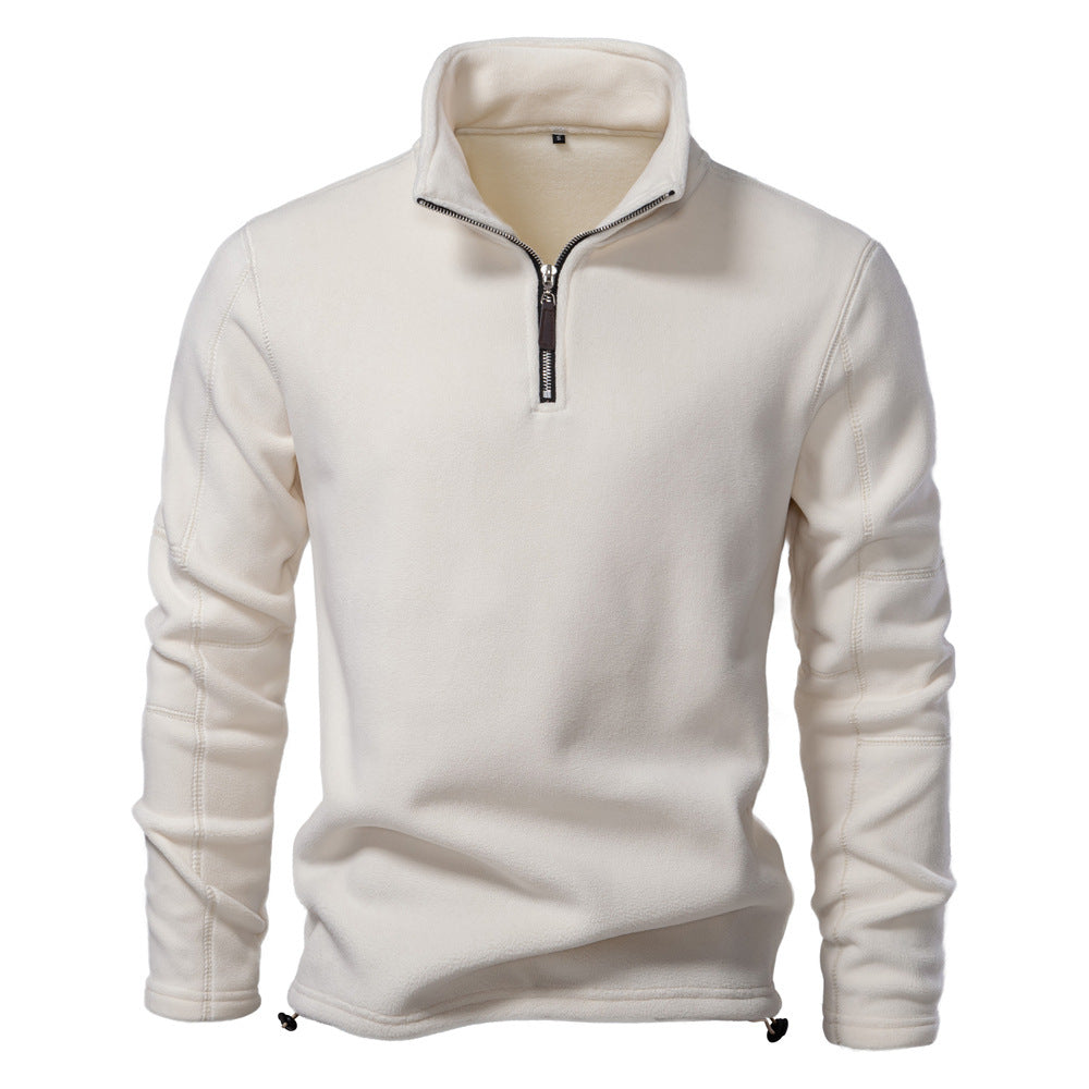 Fashion Personality Stand-Collar Zippered Sweatshirt
