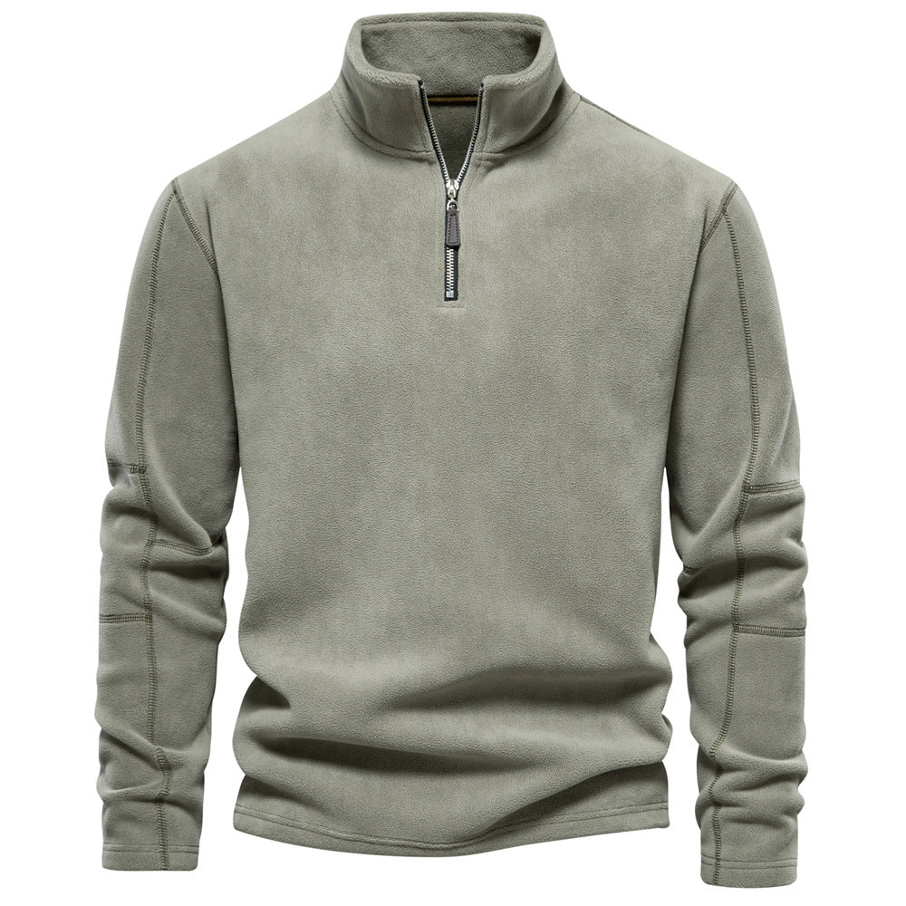 Fashion Personality Stand-Collar Zippered Sweatshirt