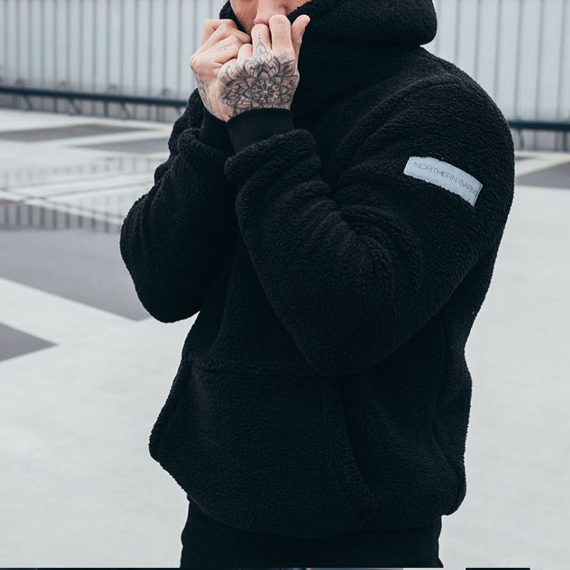 Men's Plush Hoodie Sweatshirt
