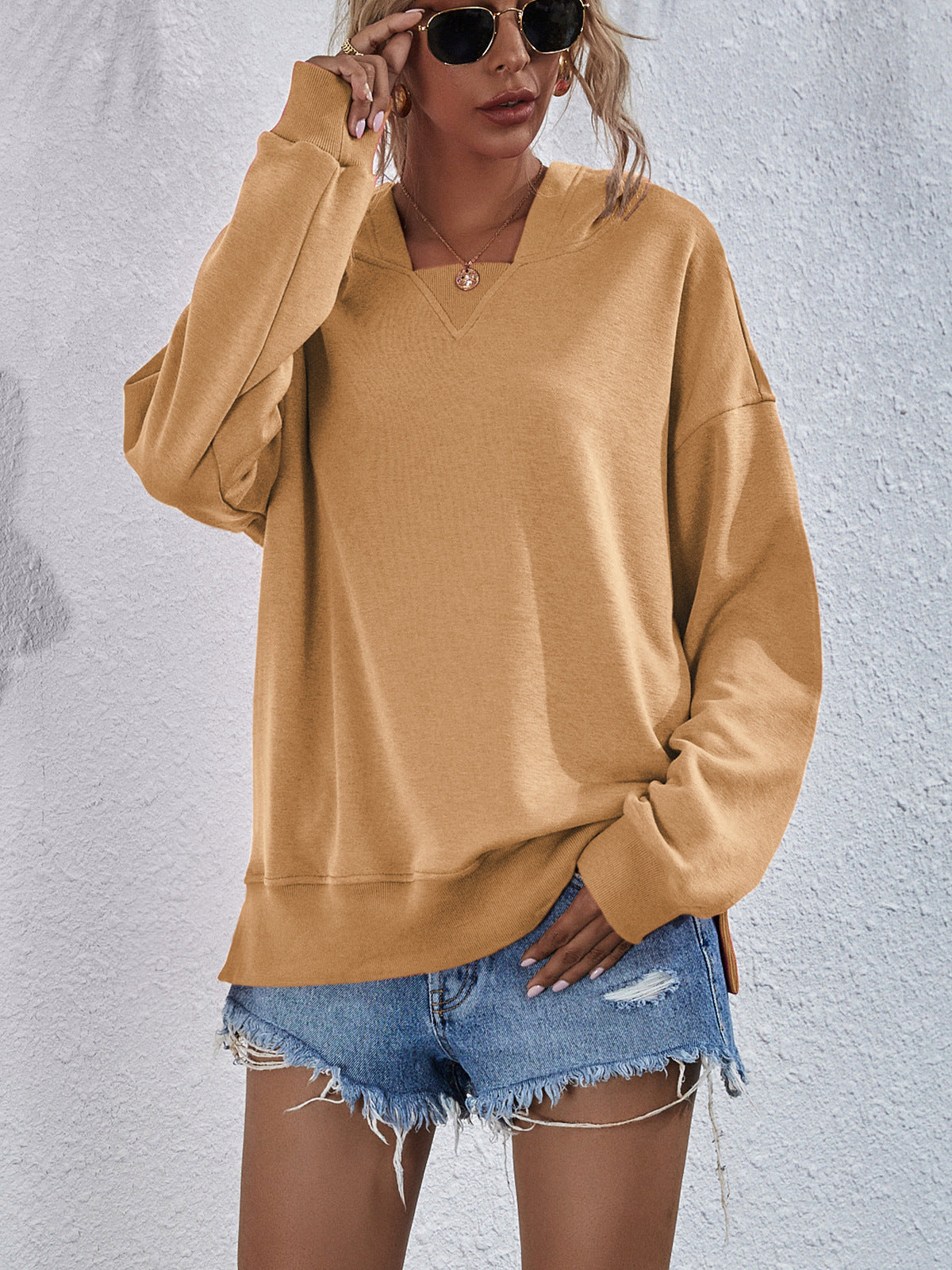Women's Hoodie Sweatshirt - Casual Long Sleeve Top