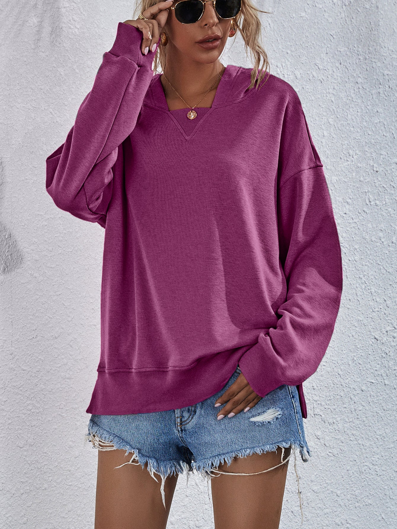 Women's Hoodie Sweatshirt - Casual Long Sleeve Top