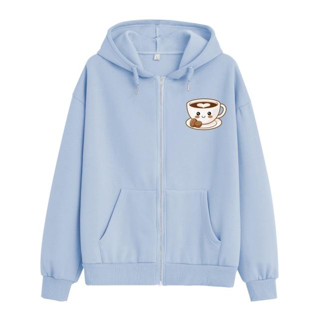Streetwear Hoodie Zip Sweatshirt
