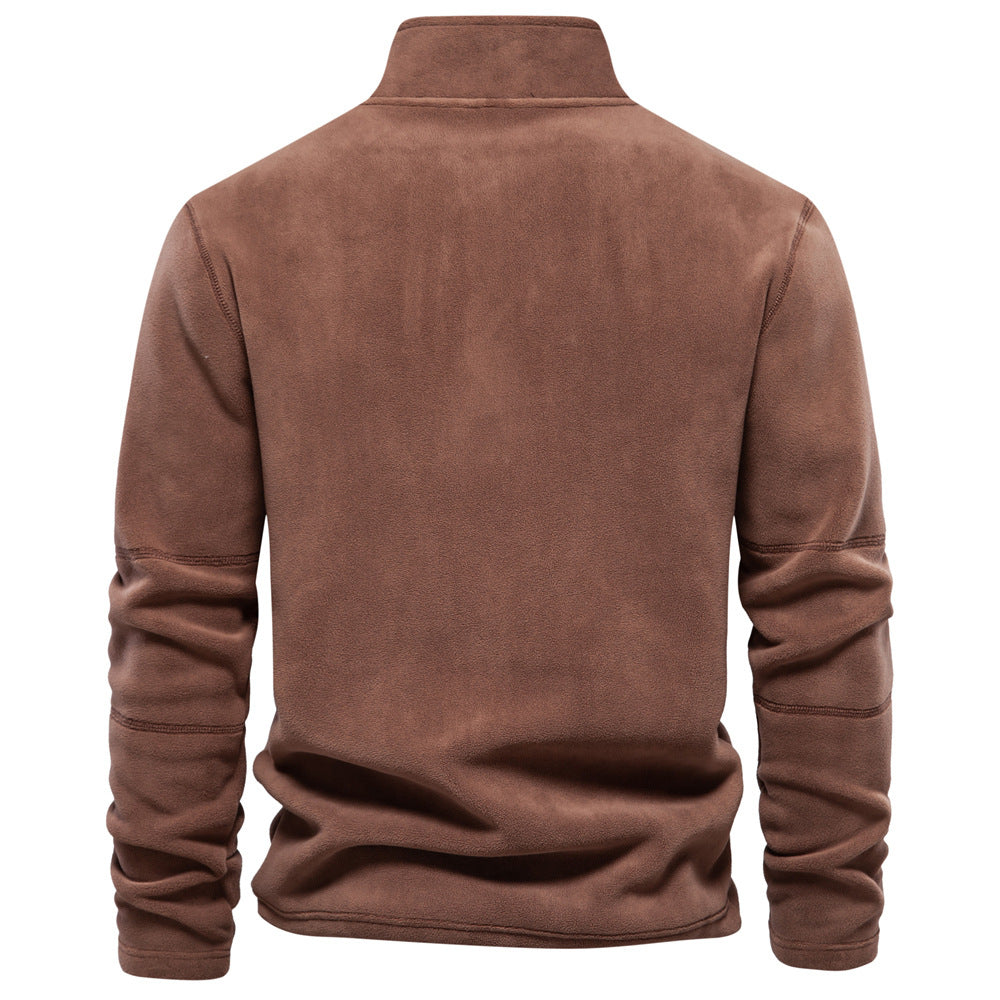 Fashion Personality Stand-Collar Zippered Sweatshirt
